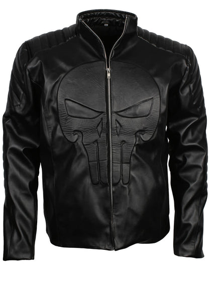 The Punisher Cosplay Leather Jacket Costume