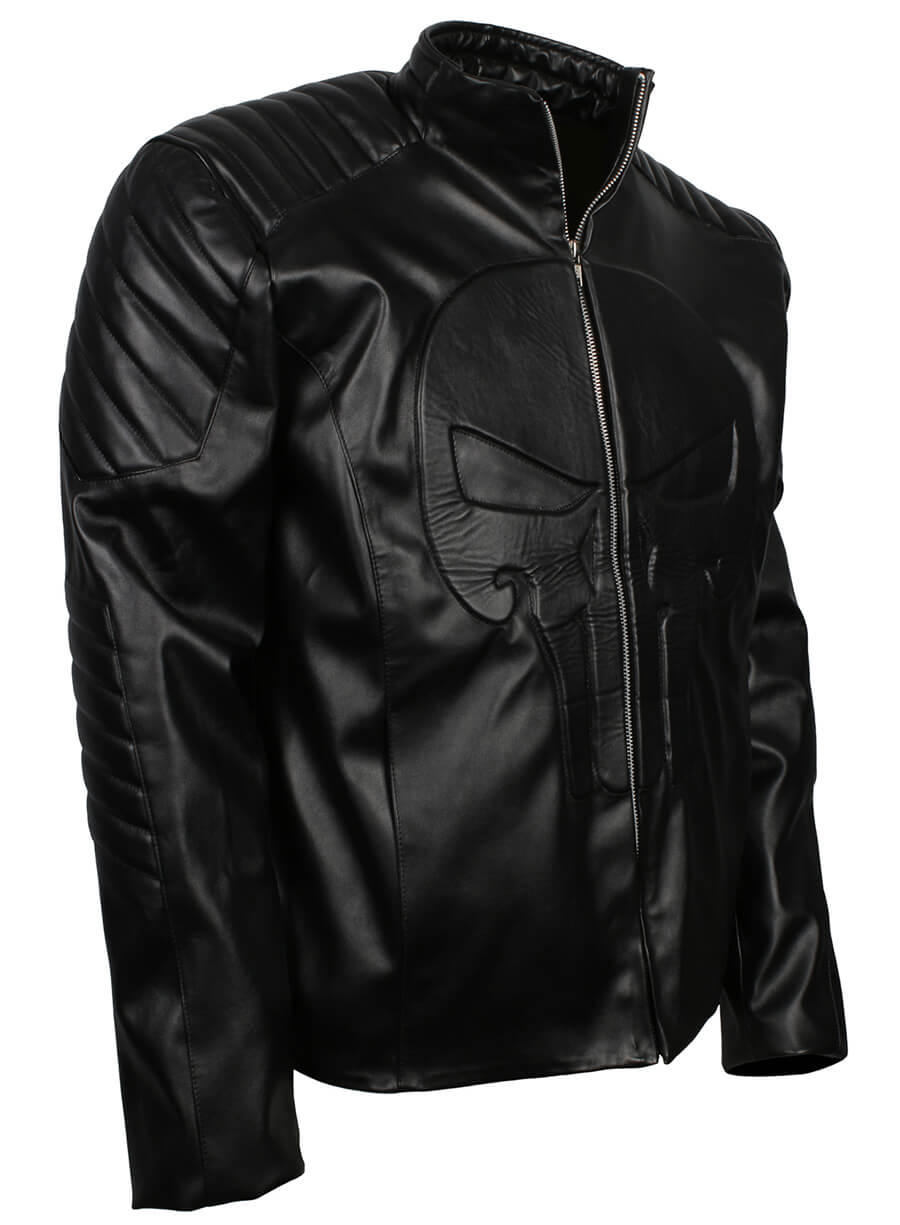 The Punisher Cosplay Leather Jacket Costume