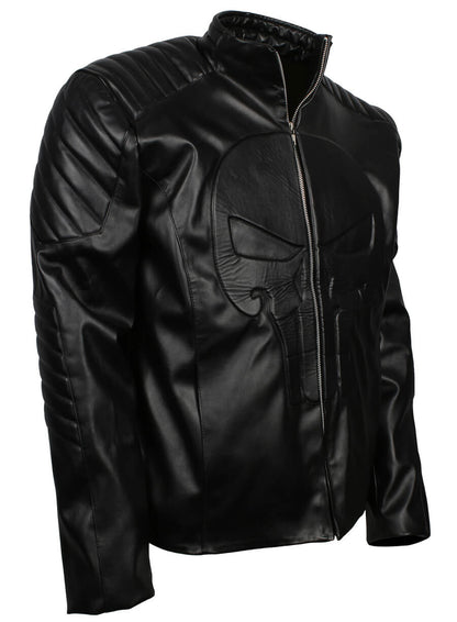 The Punisher Cosplay Leather Jacket Costume
