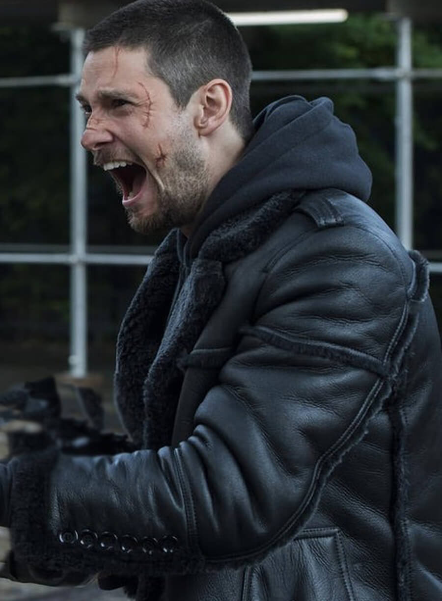 The Punisher S02 Ben Barnes Black Shearling Jacket