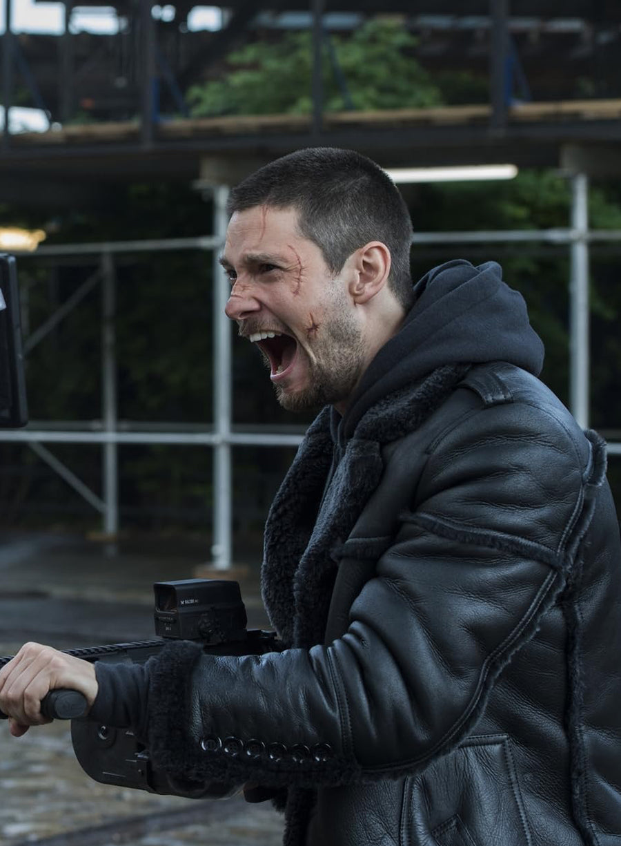 The Punisher S02 Ben Barnes Black Shearling Jacket