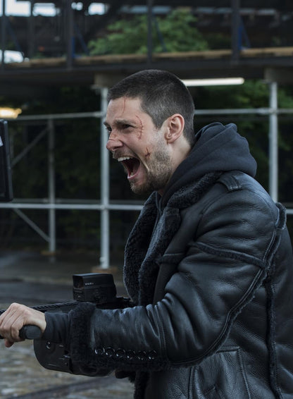 The Punisher S02 Ben Barnes Black Shearling Jacket