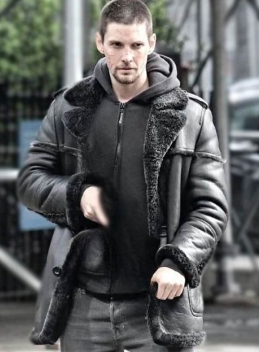 The Punisher S02 Ben Barnes Black Shearling Jacket