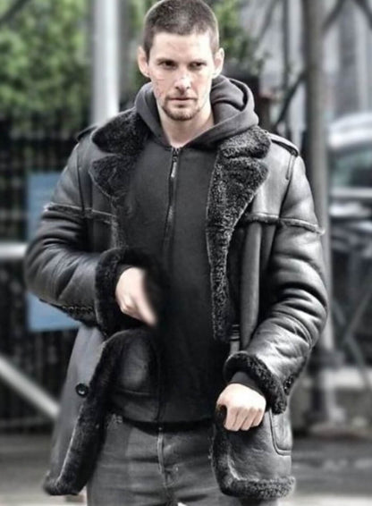 The Punisher S02 Ben Barnes Black Shearling Jacket