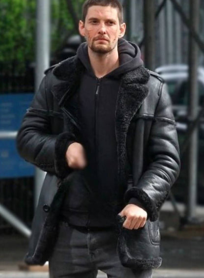 The Punisher S02 Ben Barnes Black Shearling Jacket