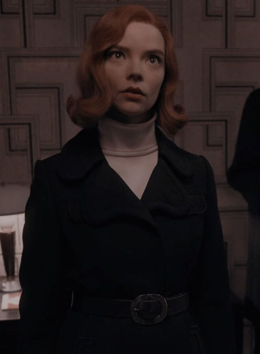 The Queens Gambit Beth Harmon Black Coat