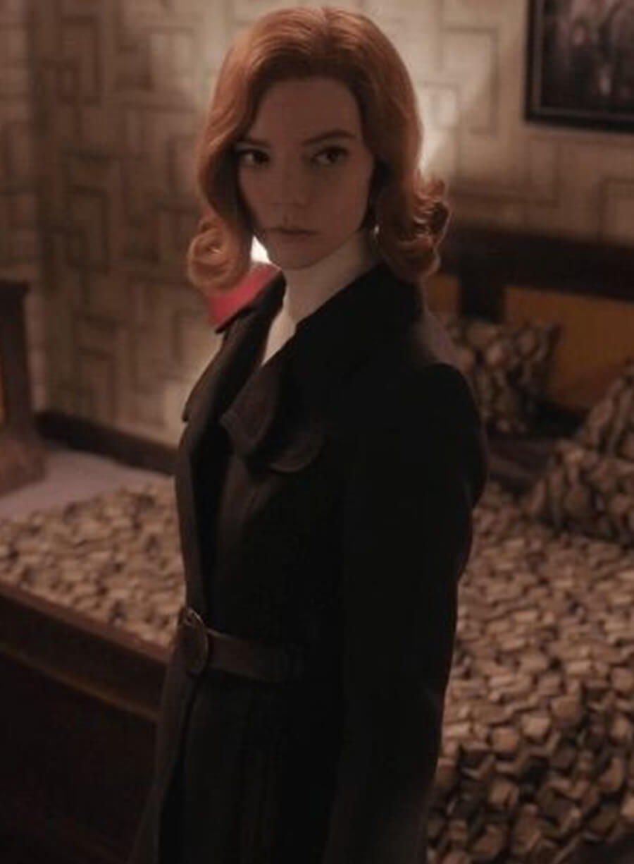 The Queens Gambit Beth Harmon Black Coat