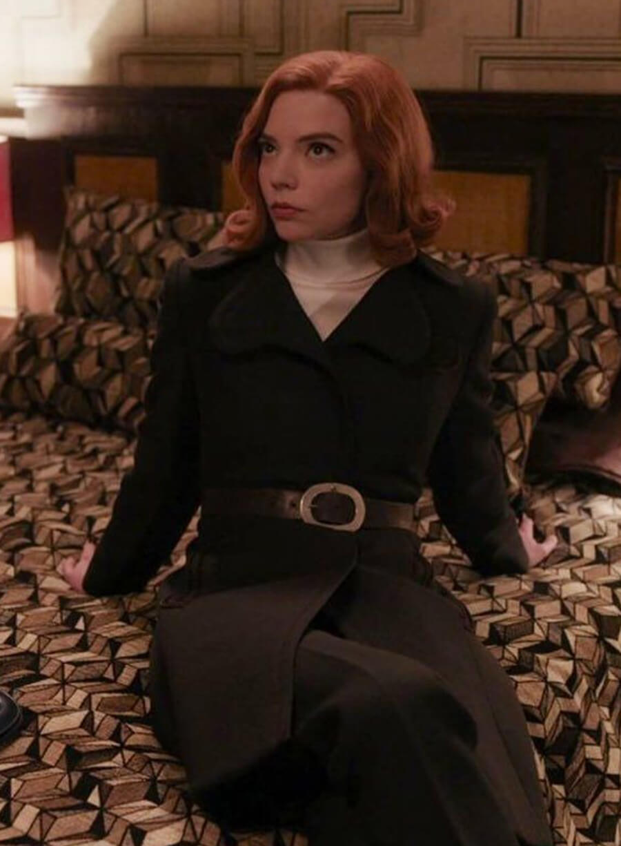 The Queens Gambit Beth Harmon Black Coat