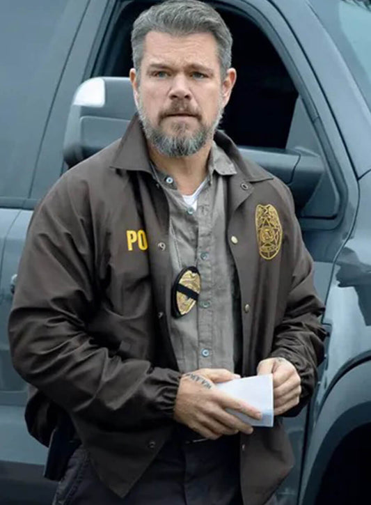 The Rip 2026 Matt Demon Brown Jacket