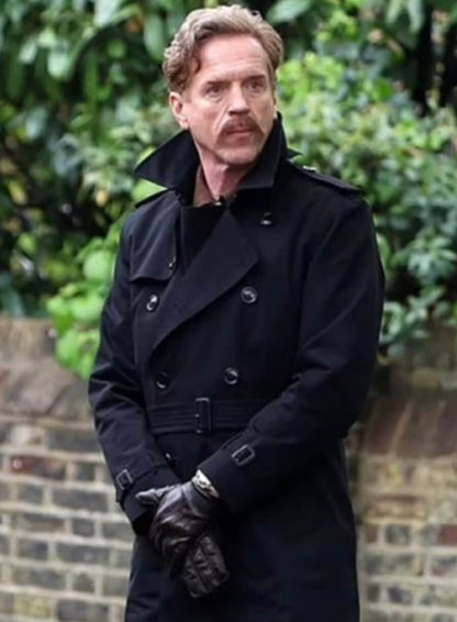 The Runner 2026 Damian Lewis Black Trench Coat