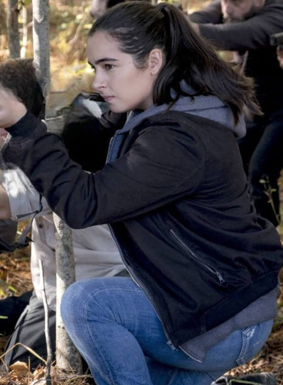 The Walking Dead Alanna Masterson Black Bomber Jacket