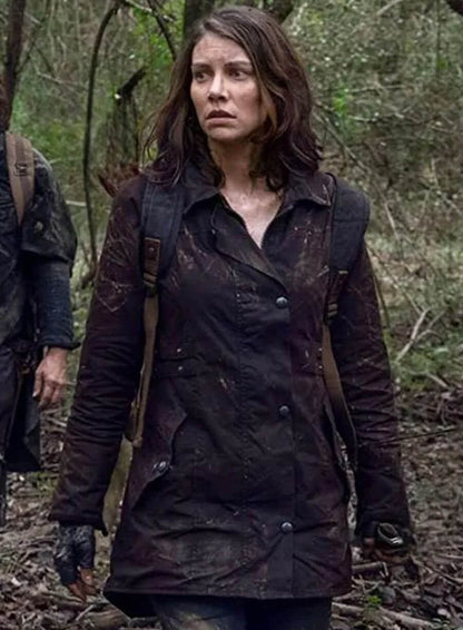 The Walking Dead S10 Maggie Rhee Brown Cotton Jacket