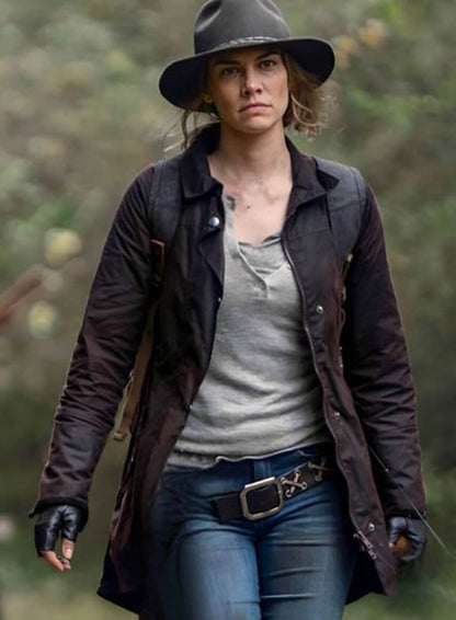 The Walking Dead S10 Maggie Rhee Brown Cotton Jacket