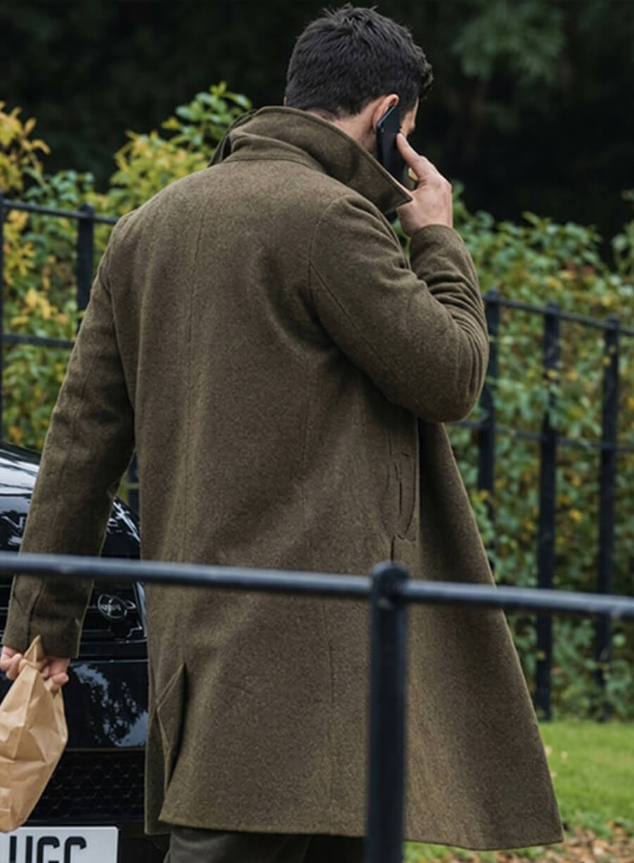 Theo JamesThe Gentlemen S02 Brown Wool Coat