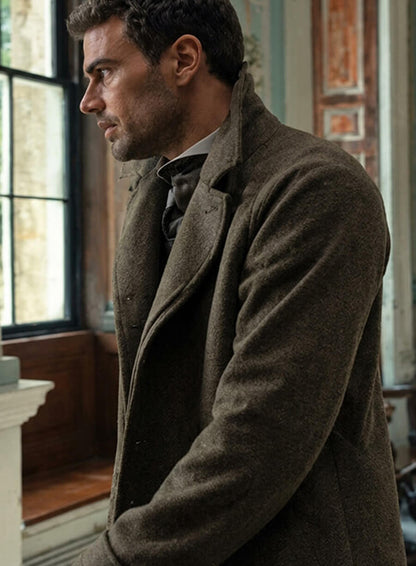 Theo JamesThe Gentlemen S02 Brown Wool Coat