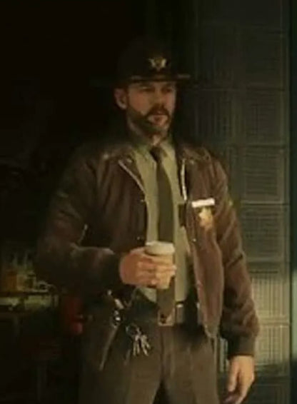 Tim Breaker Alan Wake 2 Brown Shearling Jacket