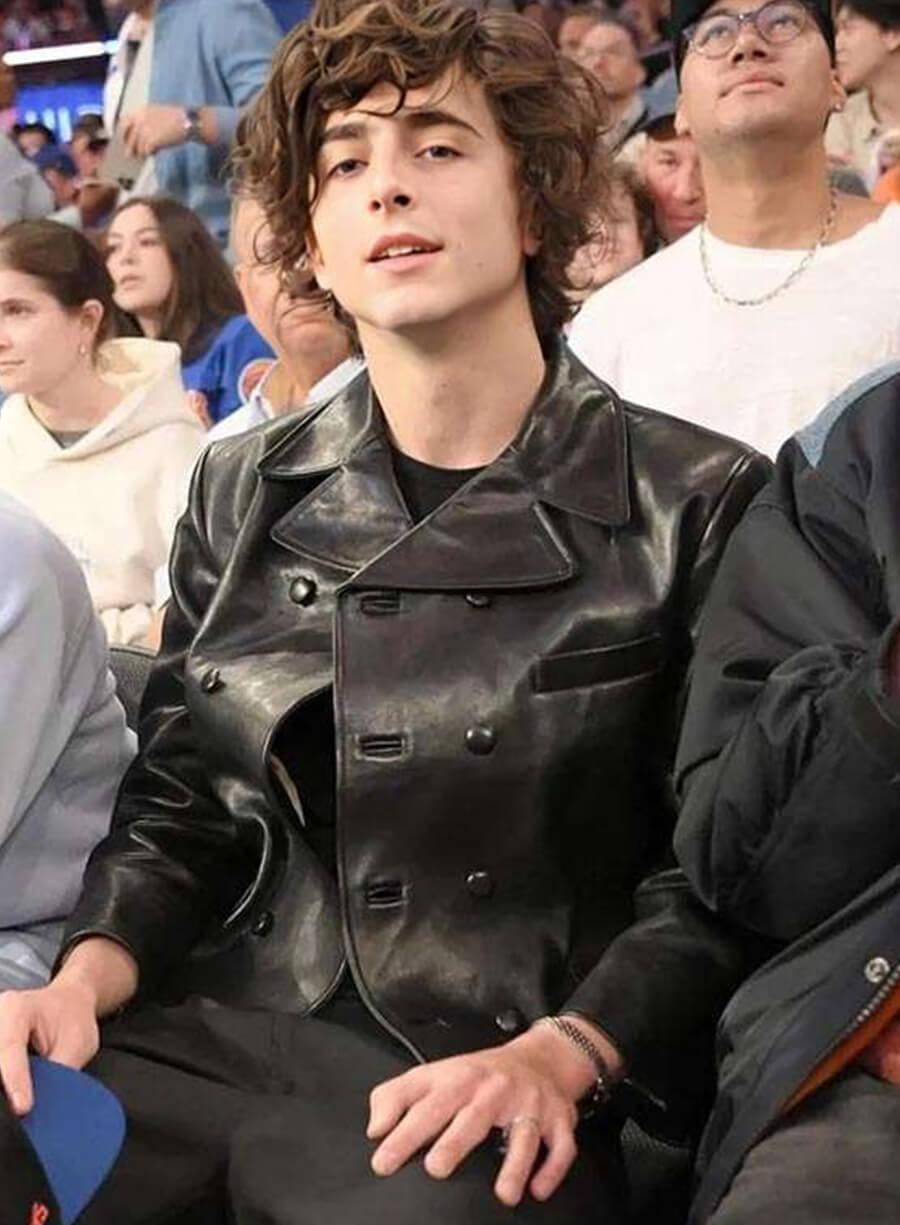 Timothee Chalamet NYC Black Leather Jacket