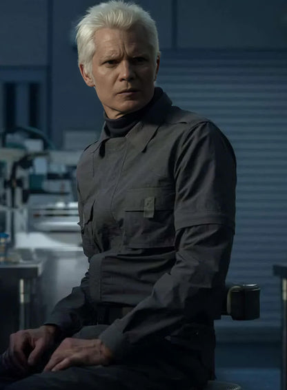 Timothy Olyphant Alien Earth 2025 Grey Jacket