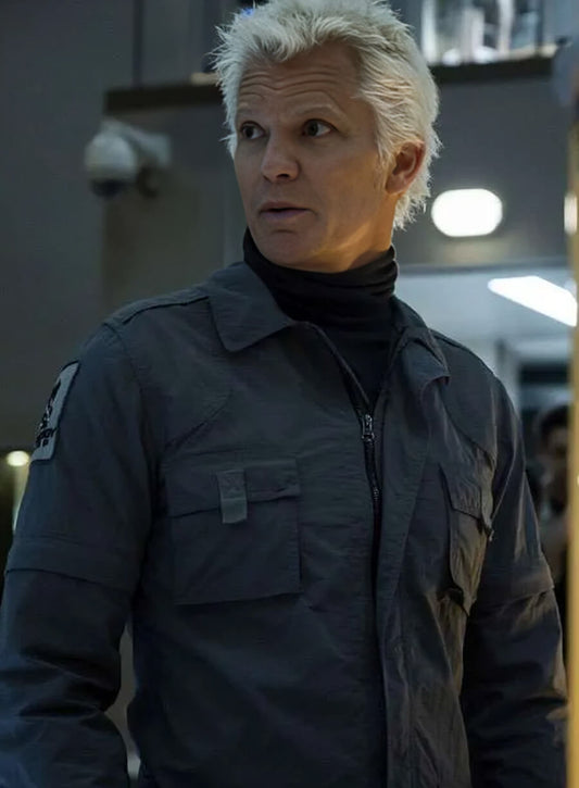 Timothy Olyphant Alien Earth 2025 Grey Jacket