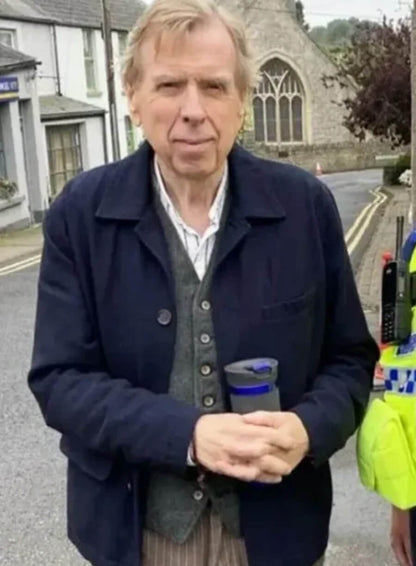 Timothy Spall Death Valley 2025 Blue Jacket