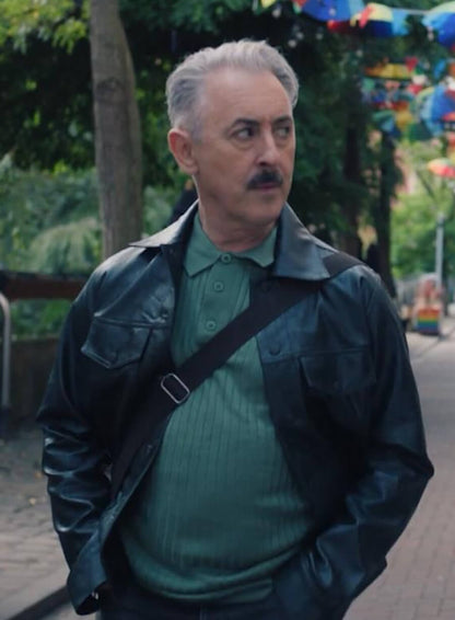 Tip Toe 2026 Alan Cumming Black Leather Jacket