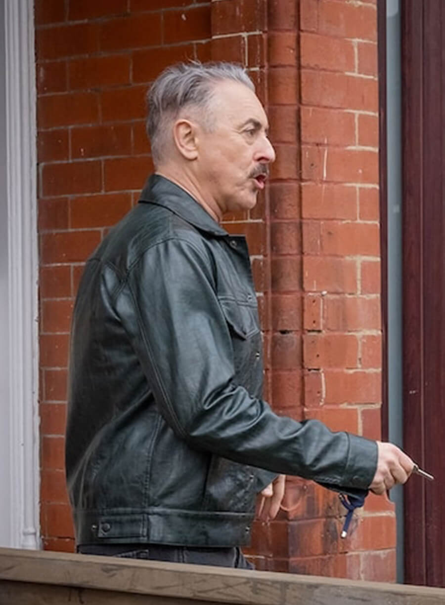 Tip Toe 2026 Alan Cumming Black Leather Jacket