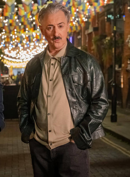 Tip Toe 2026 Alan Cumming Black Leather Jacket