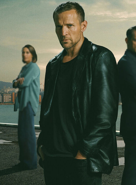 Tobias Santelmann Detective Hole 2026 Leather Coat
