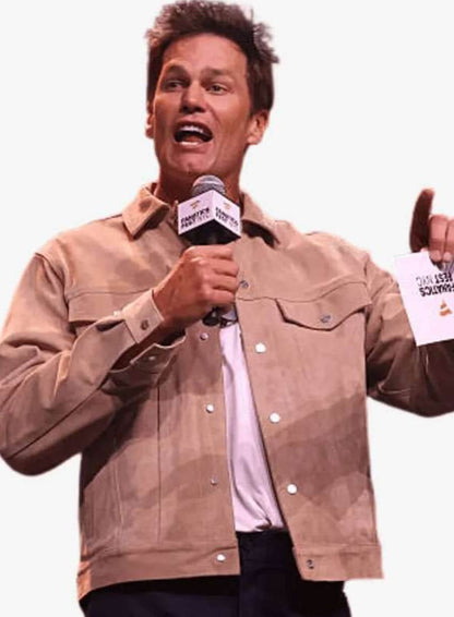 Tom Brady Fanatics Fest 2026 Suede Jacket