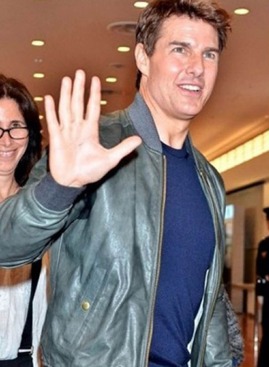 Tom Cruise Bomber Leather Jacket