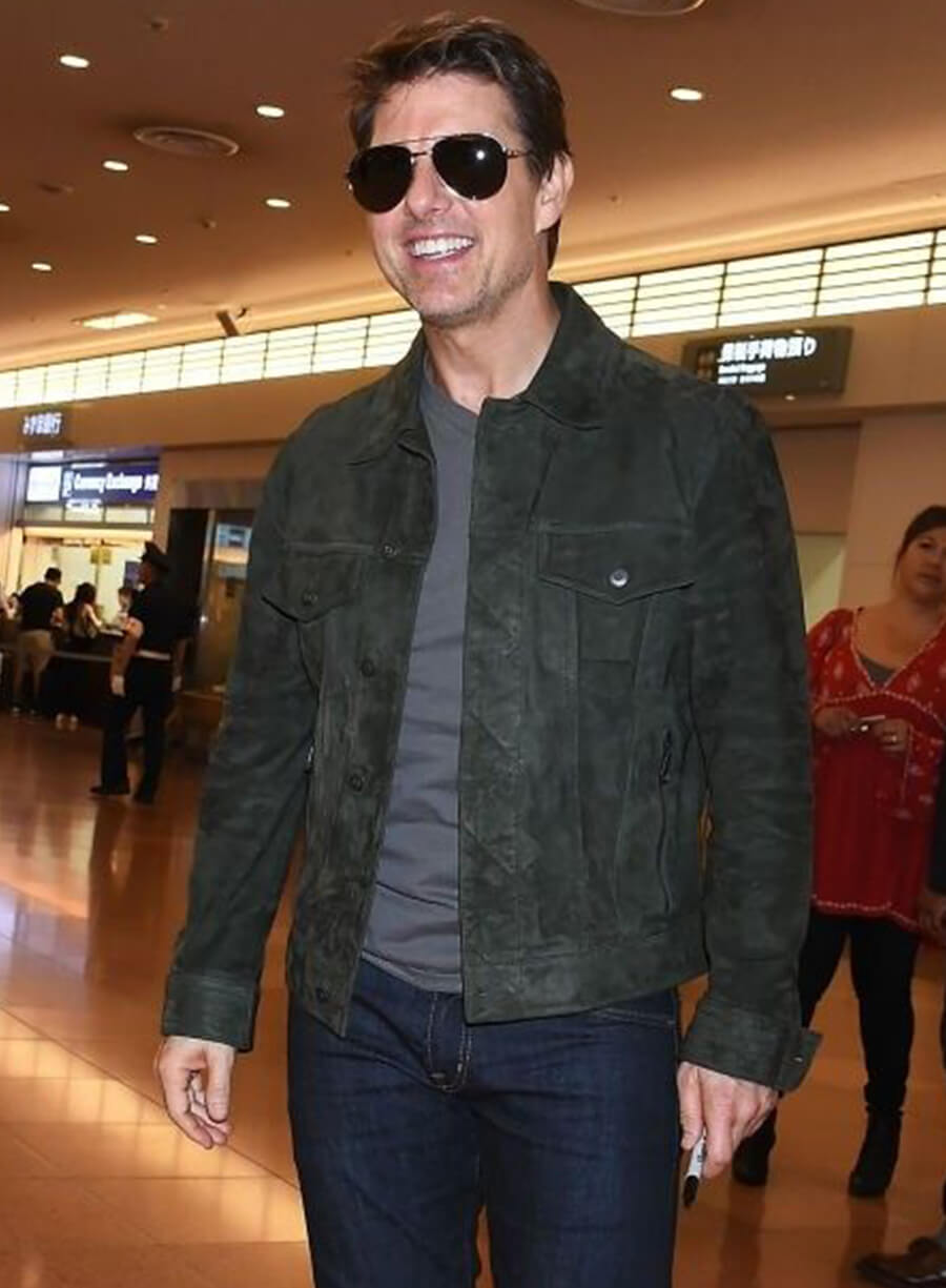 Tom Cruise Green Leather Jacket