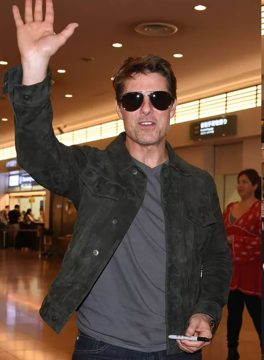 Tom Cruise Green Leather Jacket
