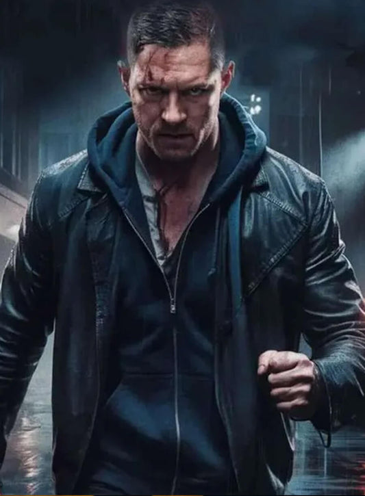 Tom Hardy Havoc 2025 Black Leather Jacket