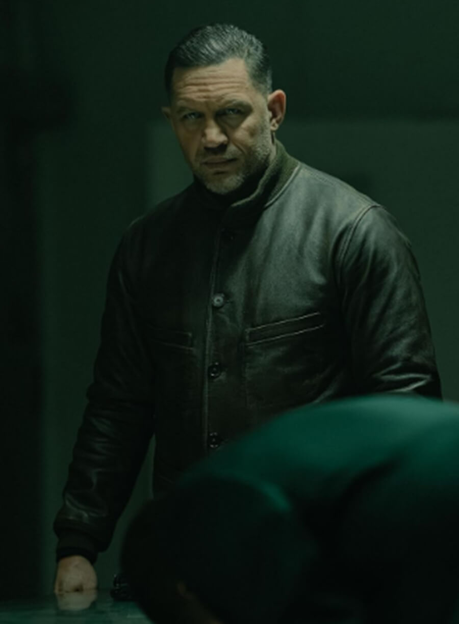 Tom Hardy MobLand 2025 Brown Leather Jacket