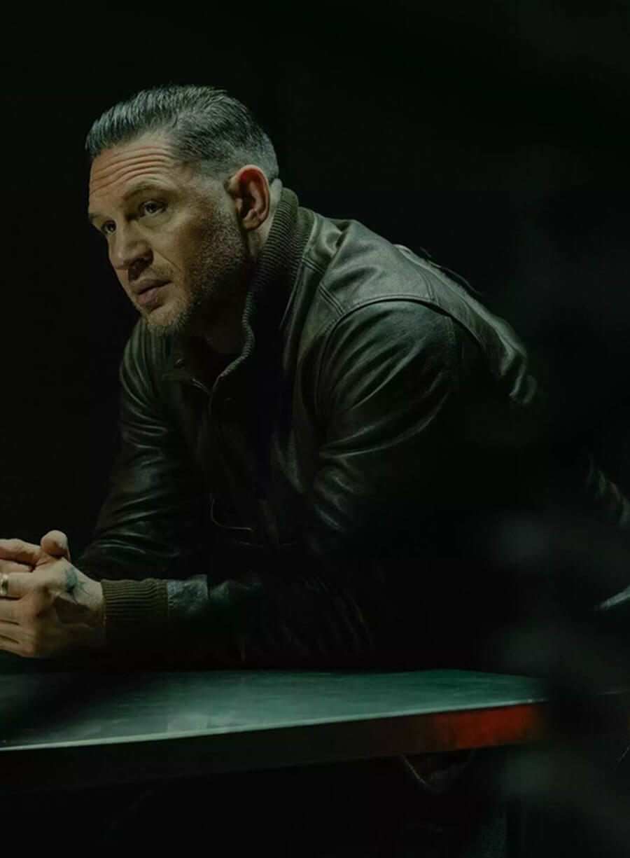 Tom Hardy MobLand 2025 Brown Leather Jacket