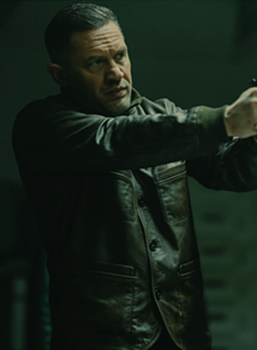 Tom Hardy MobLand 2025 Brown Leather Jacket