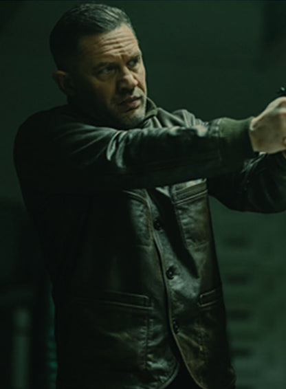 Tom Hardy MobLand 2025 Brown Leather Jacket