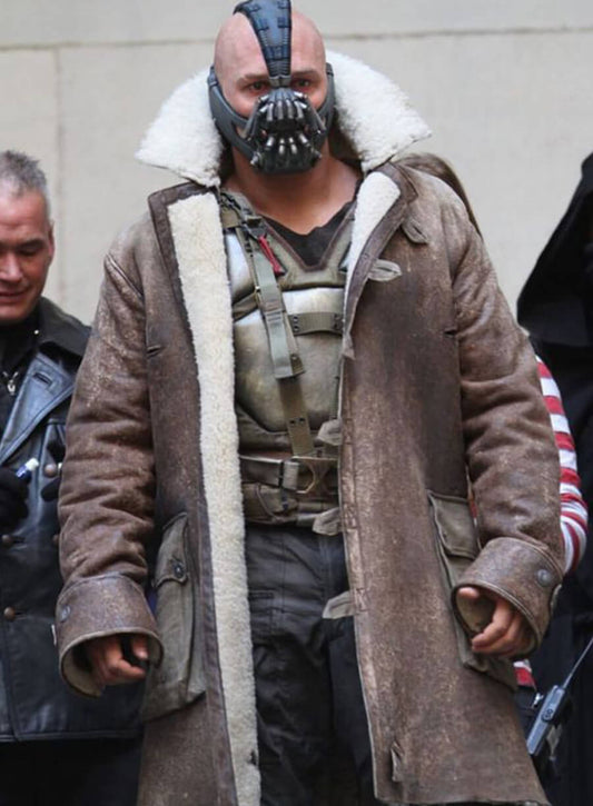 Tom Hardy The Dark Knight Rises Leather Trench Coat