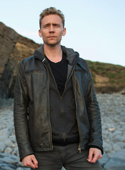 Tom Hiddleston The Night Manager Biker Leather Jacket