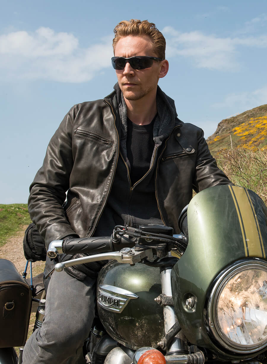 Tom Hiddleston The Night Manager Biker Leather Jacket
