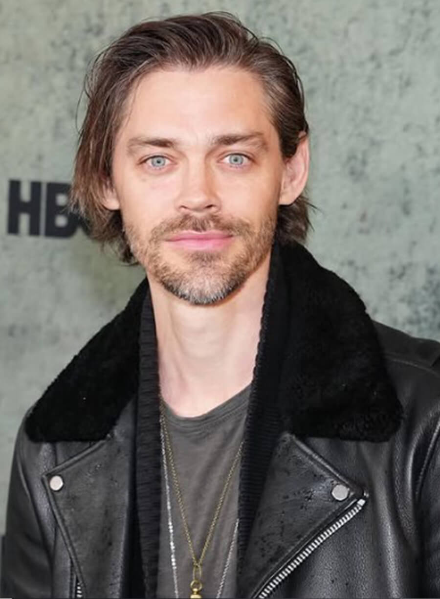 Tom Payne The Last of Us Premiere Black Leather Jacket
