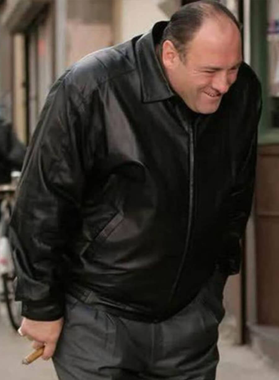 Tony Soprano The Sopranos Black Leather Jacket