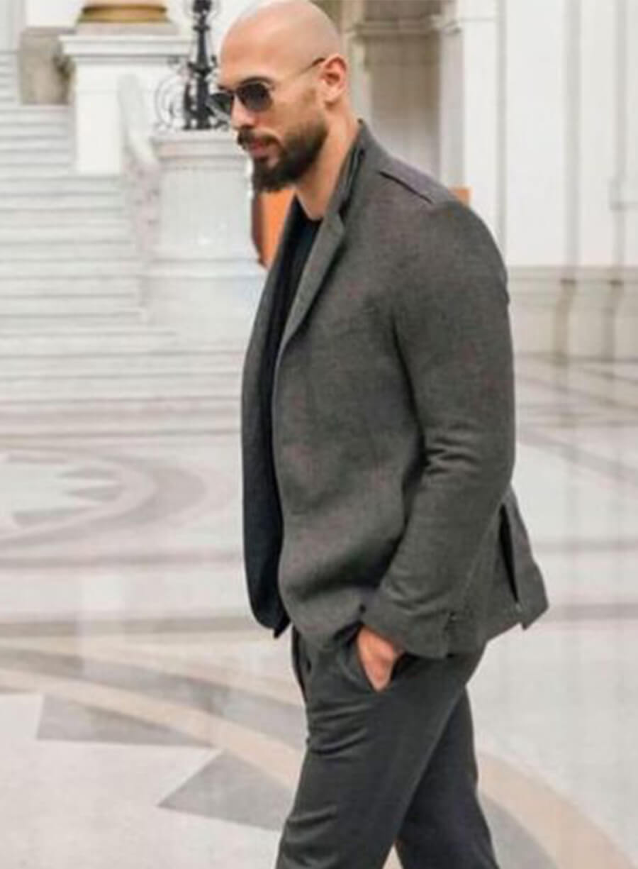 Andrew Tate Grey Blazer