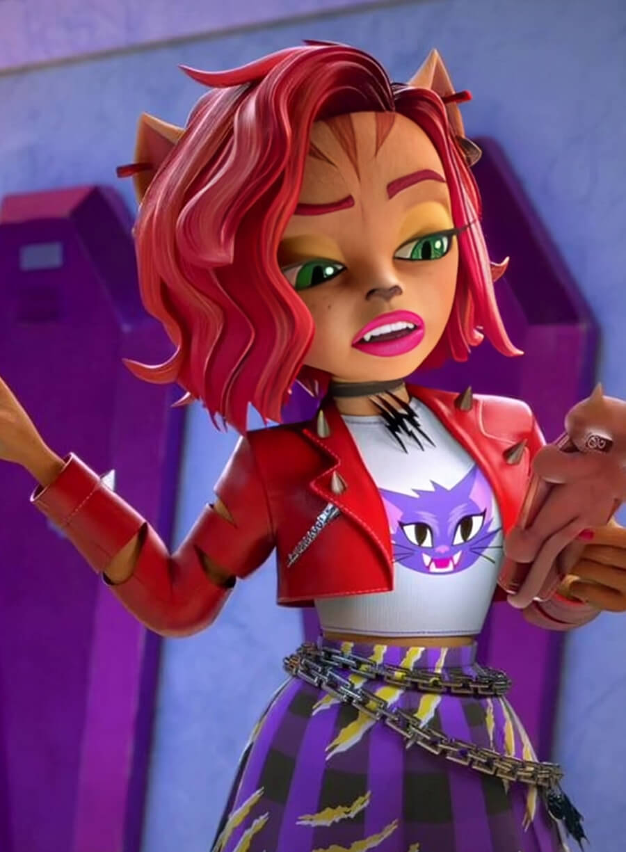 Toralei Stripe Monster High Red Leather Jacket