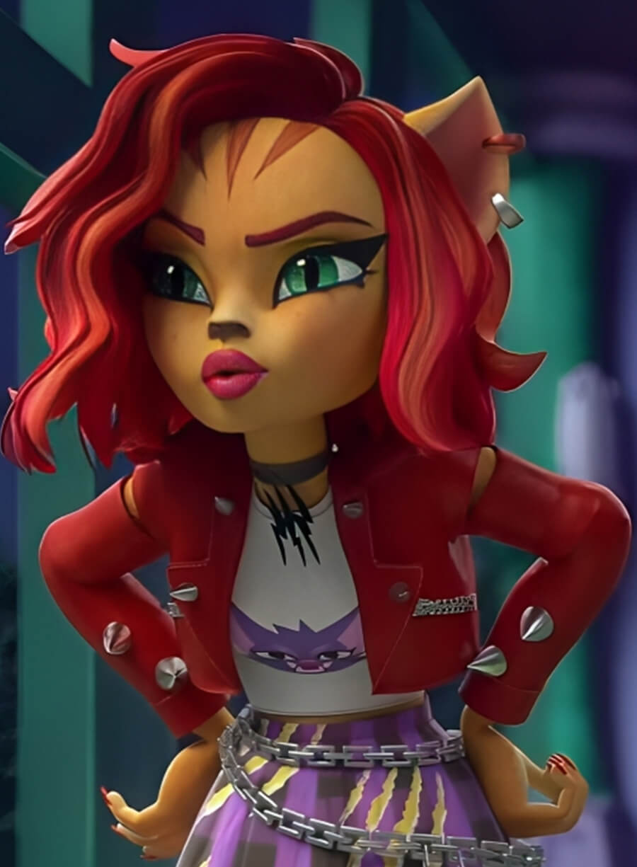 Toralei Stripe Monster High Red Leather Jacket