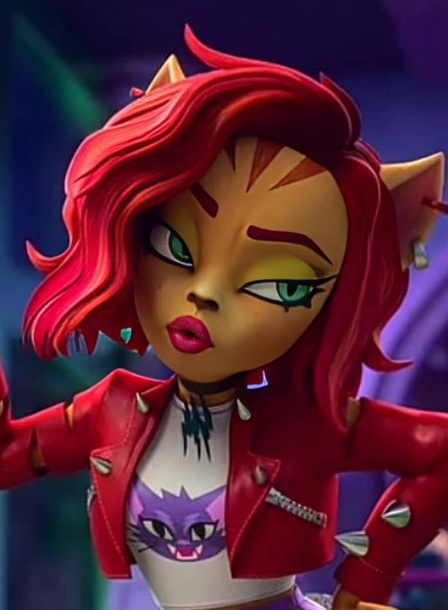 Toralei Stripe Monster High Red Leather Jacket