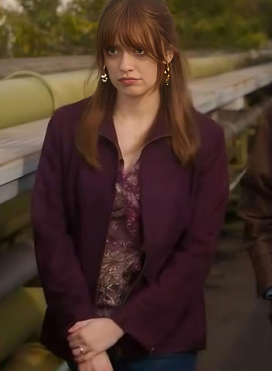 Toxic Town Aimee Lou Wood Purple Jacket