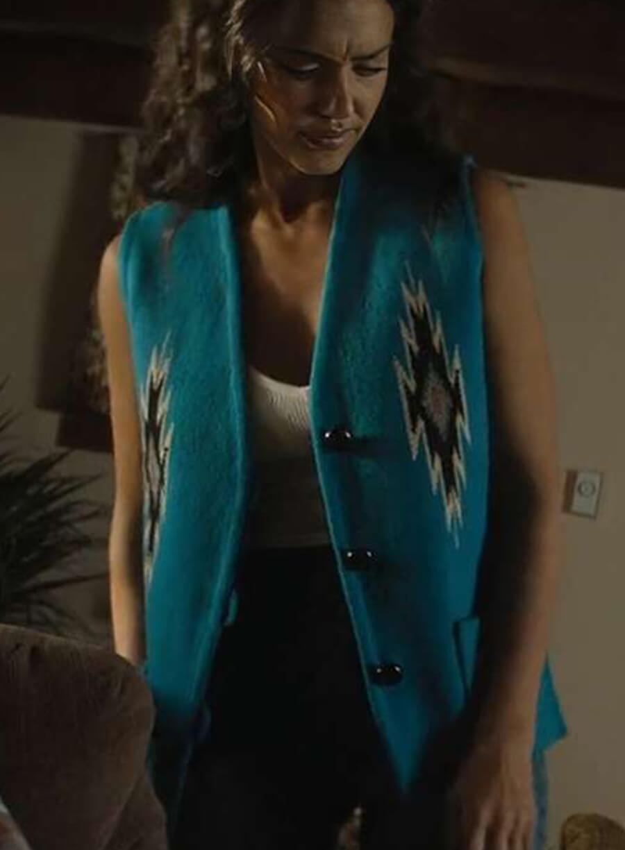 Trigger Warning 2024 Parker Blue Aztec Print Vest