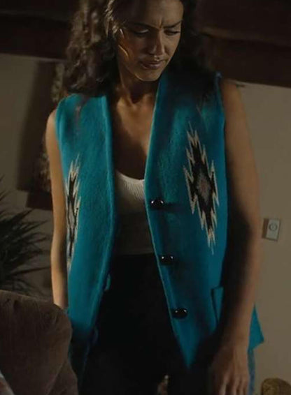 Trigger Warning 2024 Parker Blue Aztec Print Vest