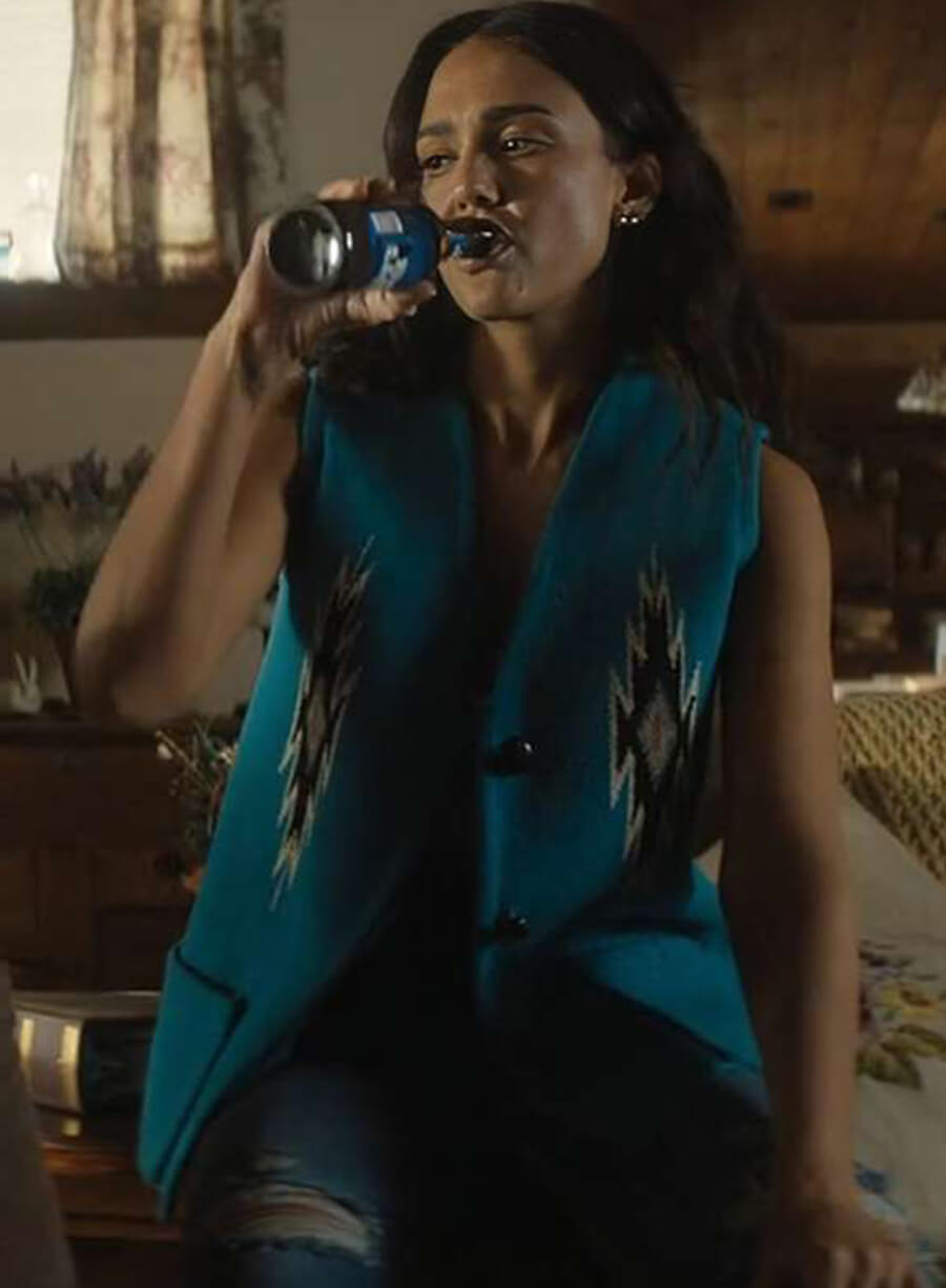 Trigger Warning 2024 Parker Blue Aztec Print Vest